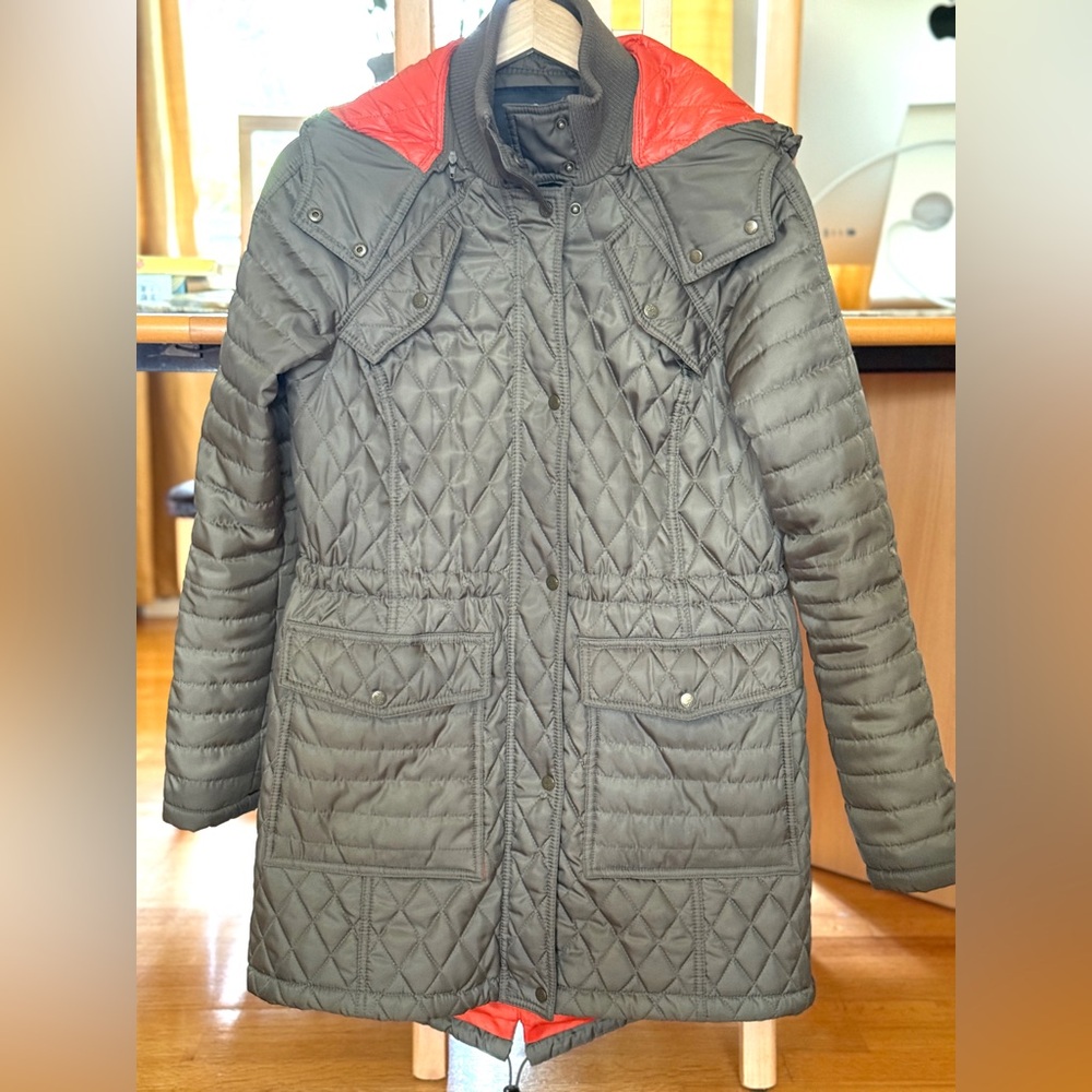 Vince Camuto Quilted Jacket Removable Hood